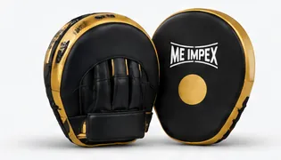 Curved focus mitt padding and impact protection design