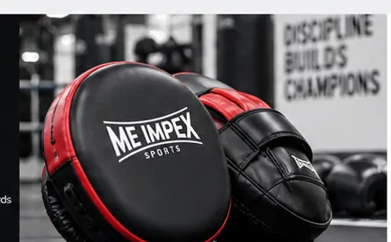 Custom logo focus mitts with Me Impex private label branding