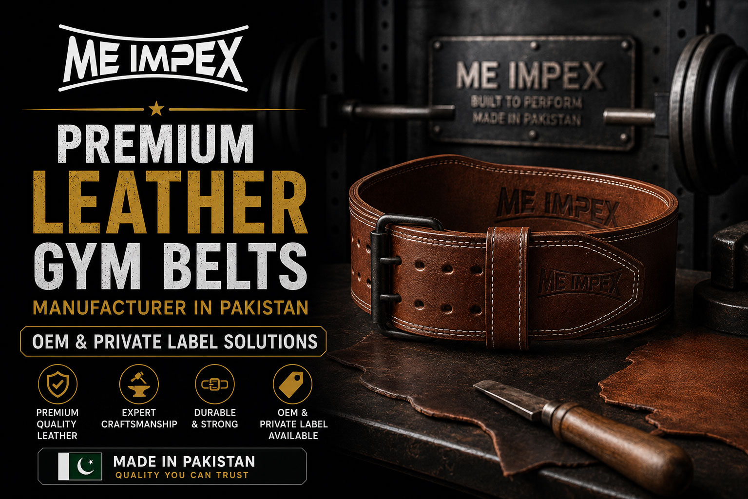Premium Leather Gym Belts Manufacturer in Pakistan – OEM & Private Label Solutions